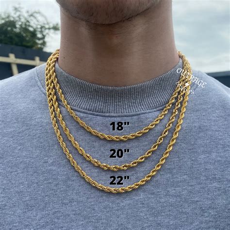 mens 4mm rope gold chain versace pendant|Men's Versace Necklaces .